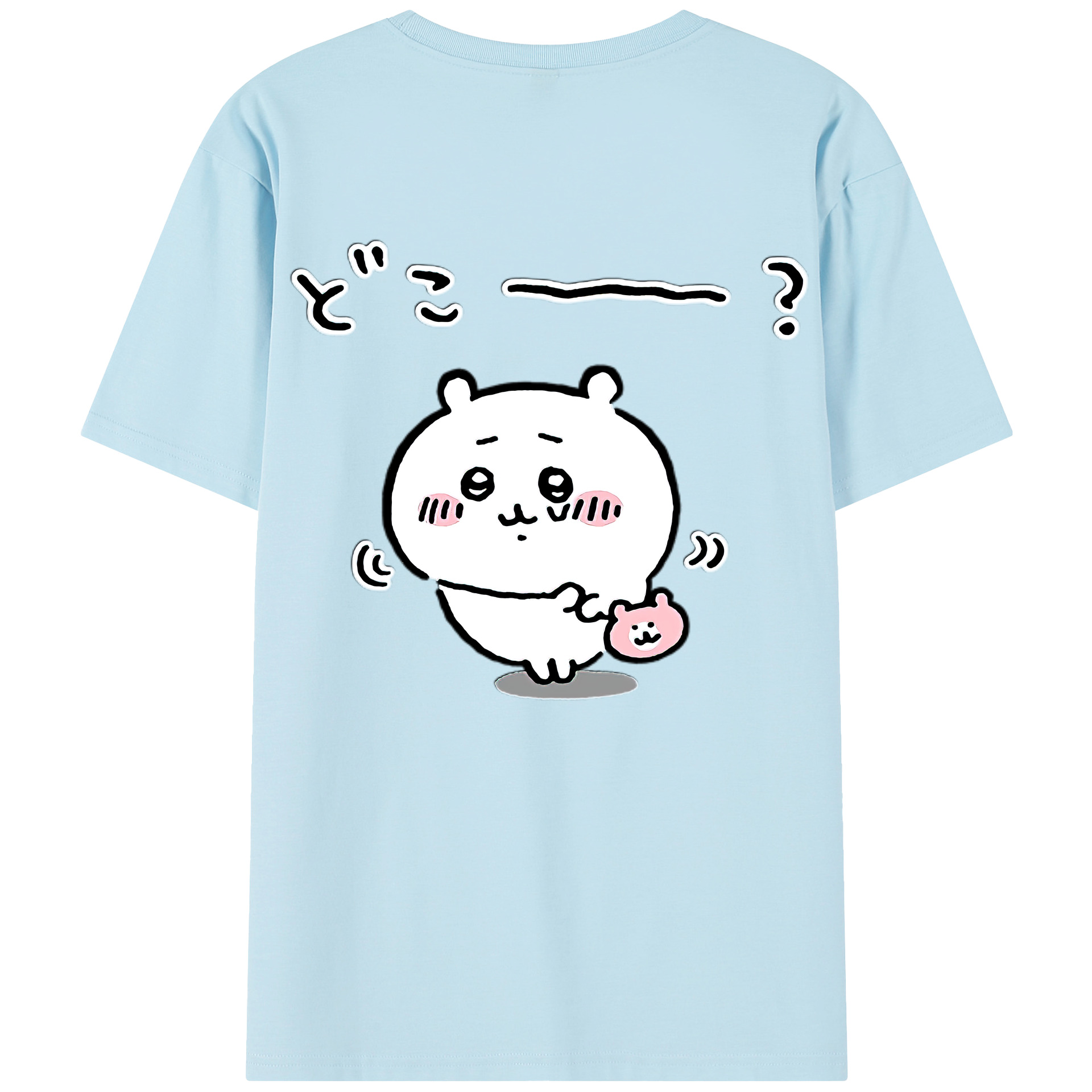 （画像用） ちいかわ ちいかわ Chii-kawa chiikawa 綿100％半袖Tシャツ（背面プリント）